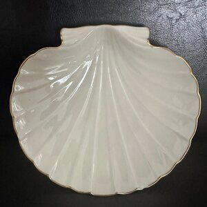 Vintage Lenox Porcelain Shell Shaped Trinket-Candy Dish USA 1980's